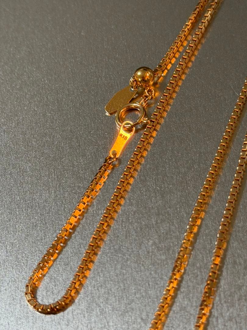 6.1g K18ネックレス ベネチアンチェーン 1.3mm ピンクゴールド PG