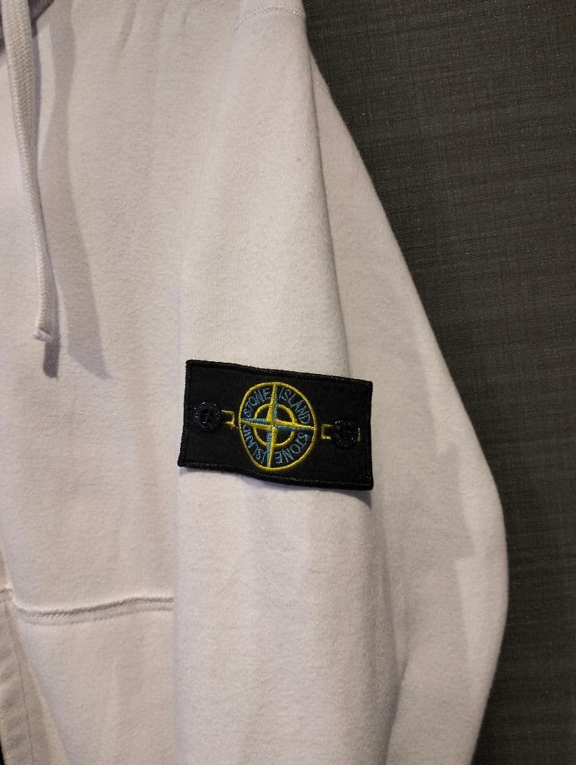 Stone  ホワイトパーカー サイズ XL