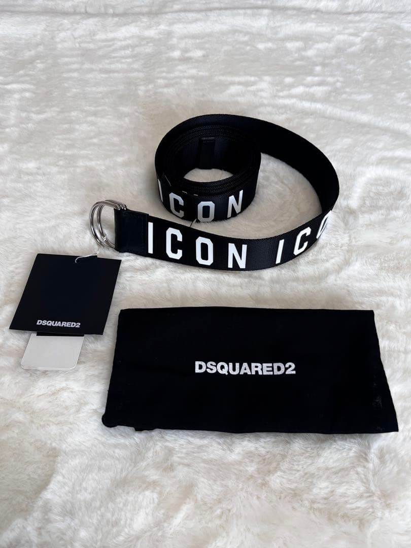 新品未使用‼️ DSQUARED2 ICONロゴ ベルト ブラック