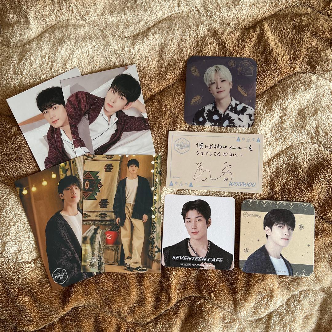 ウォヌ セブチカフェ SEVENTEEN CAFE コースター ポストカード - メルカリ