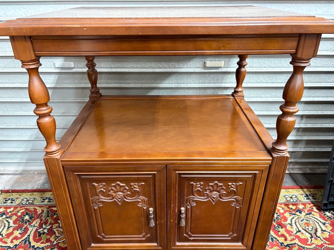 徳田家具 TOKUDA キャビネット 電話台 昭和レトロ ヴィンテージ