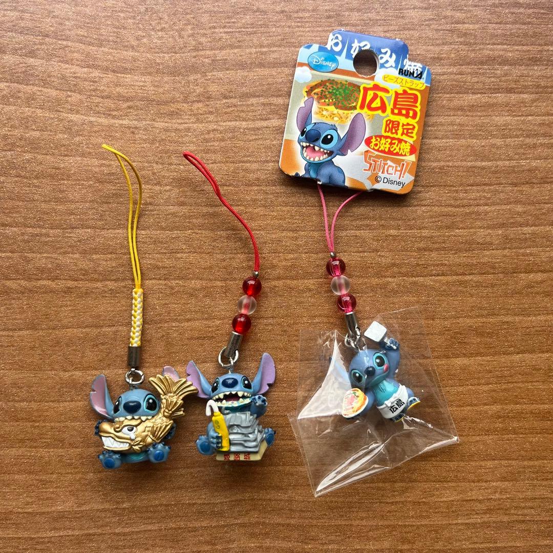 スティッチ ご当地ストラップ 3個セット 広島 愛知 兵庫 - メルカリ