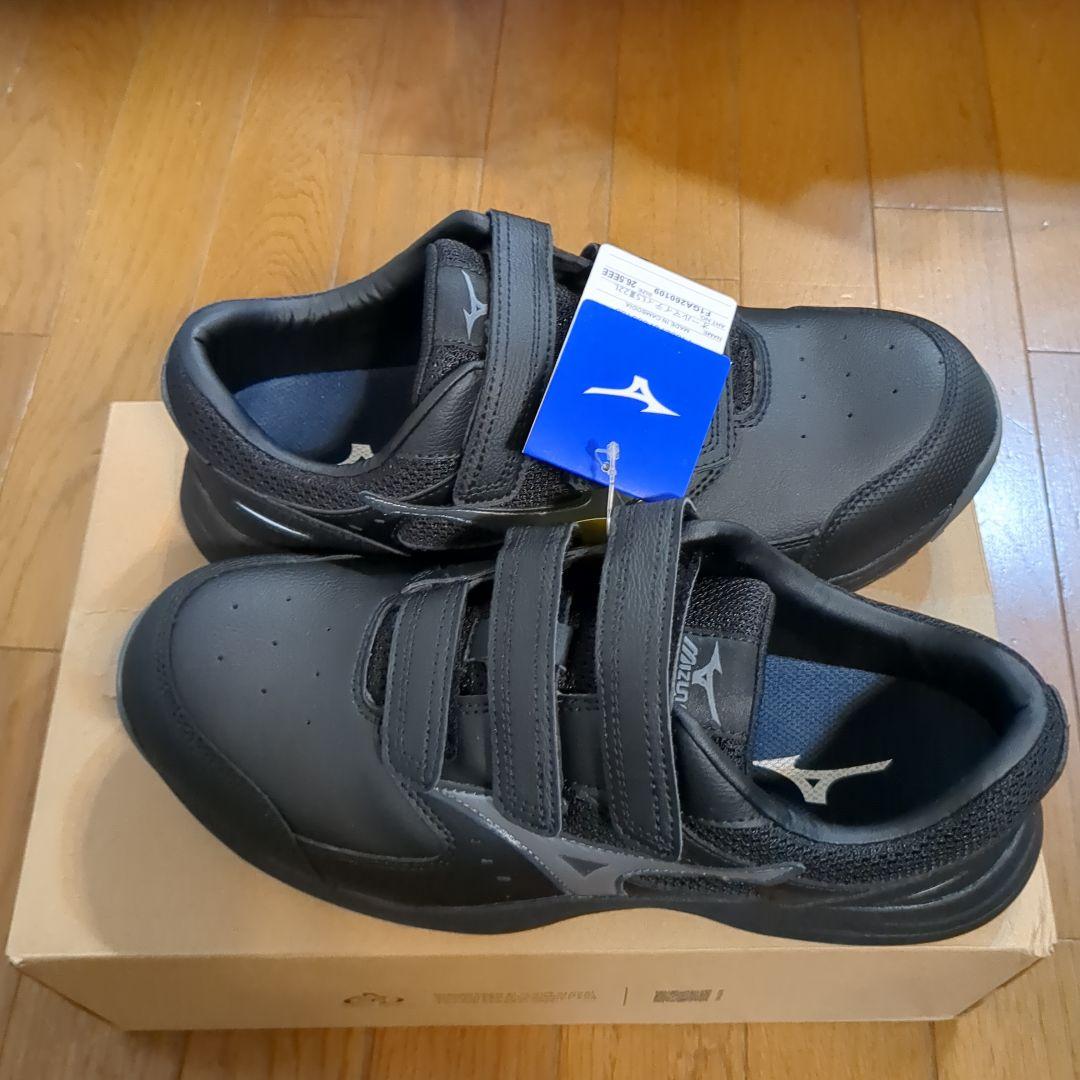 Mizuno ブラック安全靴 26.5cm ベルクロ式 - メルカリ
