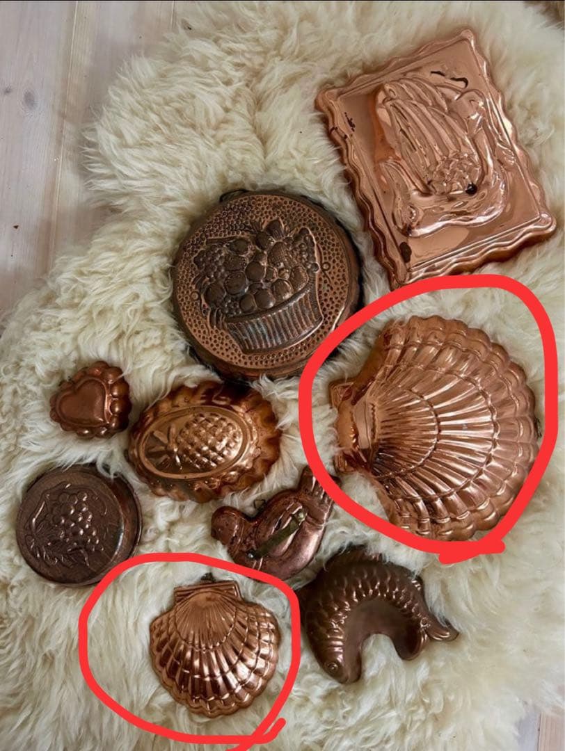 もも♡プロフよんでね♡コッパーモールド・シェル大小セット