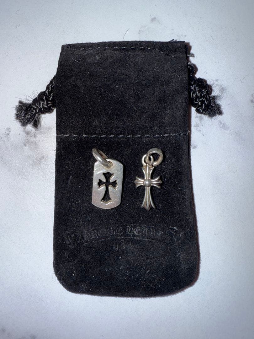 わろたこ クロムハーツ ベイビーファット タイニードッグタグ クロムハーツカットアウトクロスドッグタグ(タイニー)&CHクロスベビー