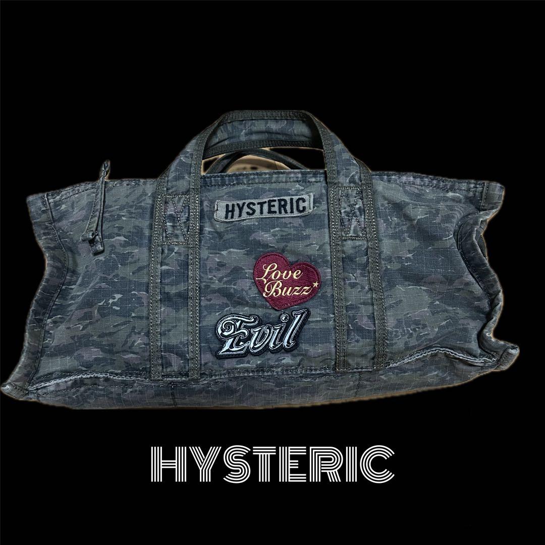 希少　HYSTERICS 迷彩柄 ボストンバッグ　トートバッグ　ワッペン