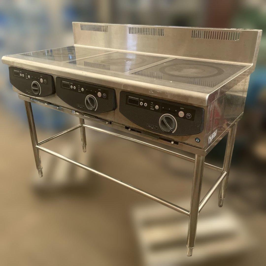 ジャンク品　ホシザキ HIH-555T12E 業務用 3口 IH コンロ