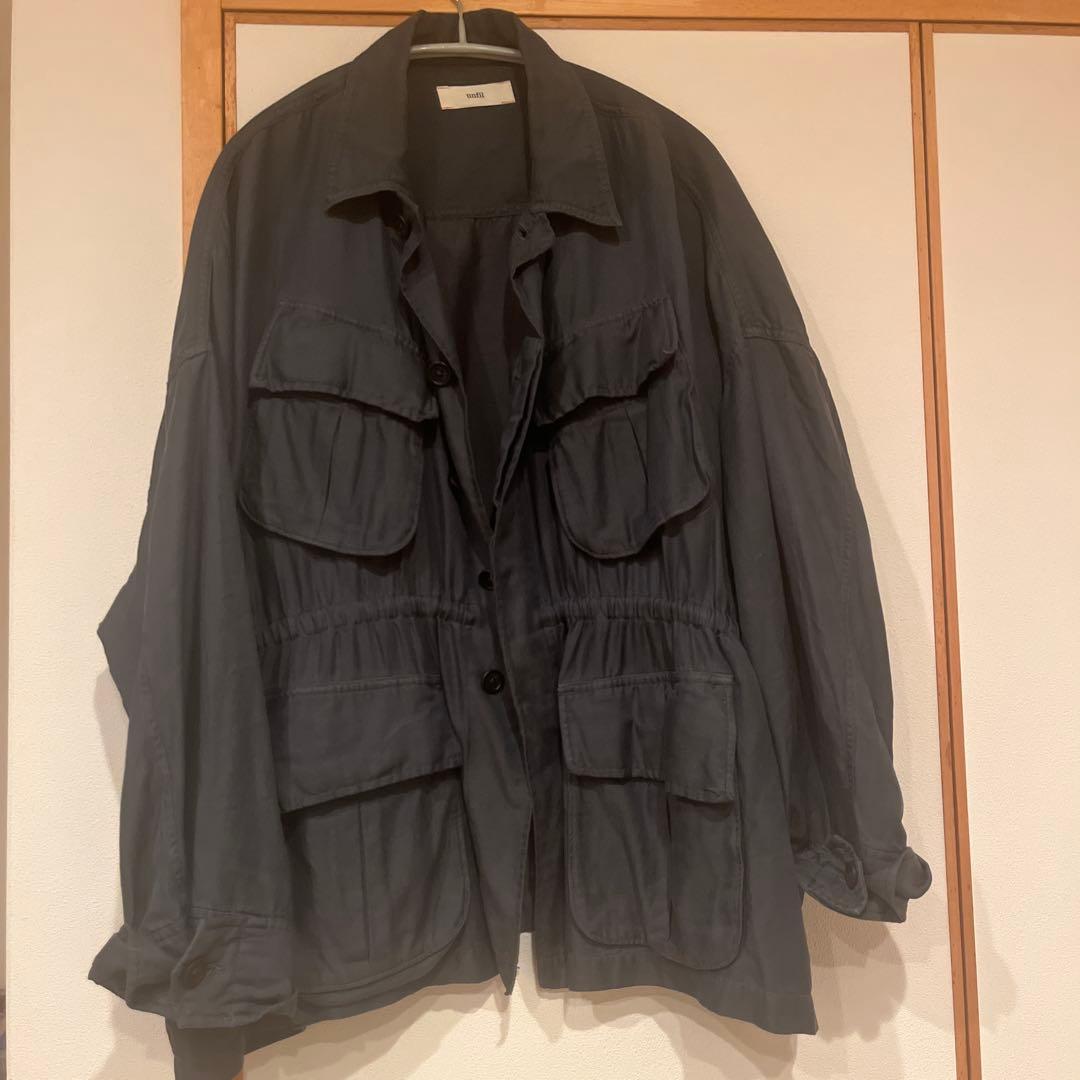 unfil アンフィル シルク＆コットンツイル ミリタリージャケット