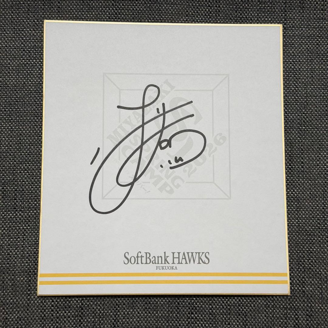 ソフトバンクホークス 徐若熙 直筆サイン色紙 シュー・ルオシー
