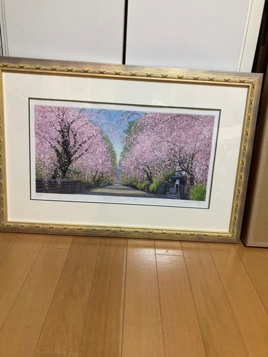 キャロルコレット　SAKURA 午後の桜路　銅版画 キャロルコレット SAKURA 午後の桜路 銅版画 - メルカリ