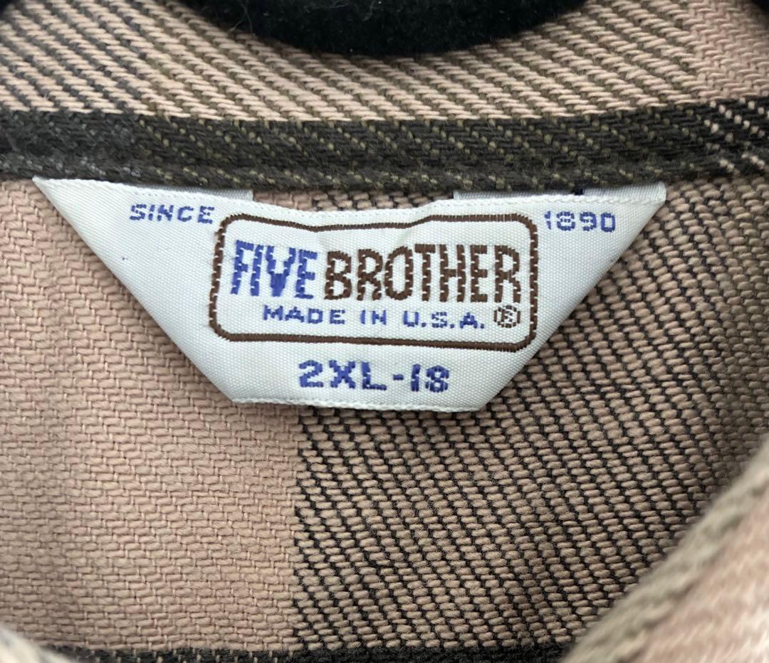 USA製 70s 80s 三角タグ FIVE BROTHER ファイブブラザー - メルカリ
