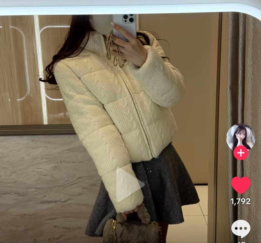 ZARA ドット柄キルティングアノラック M - メルカリ