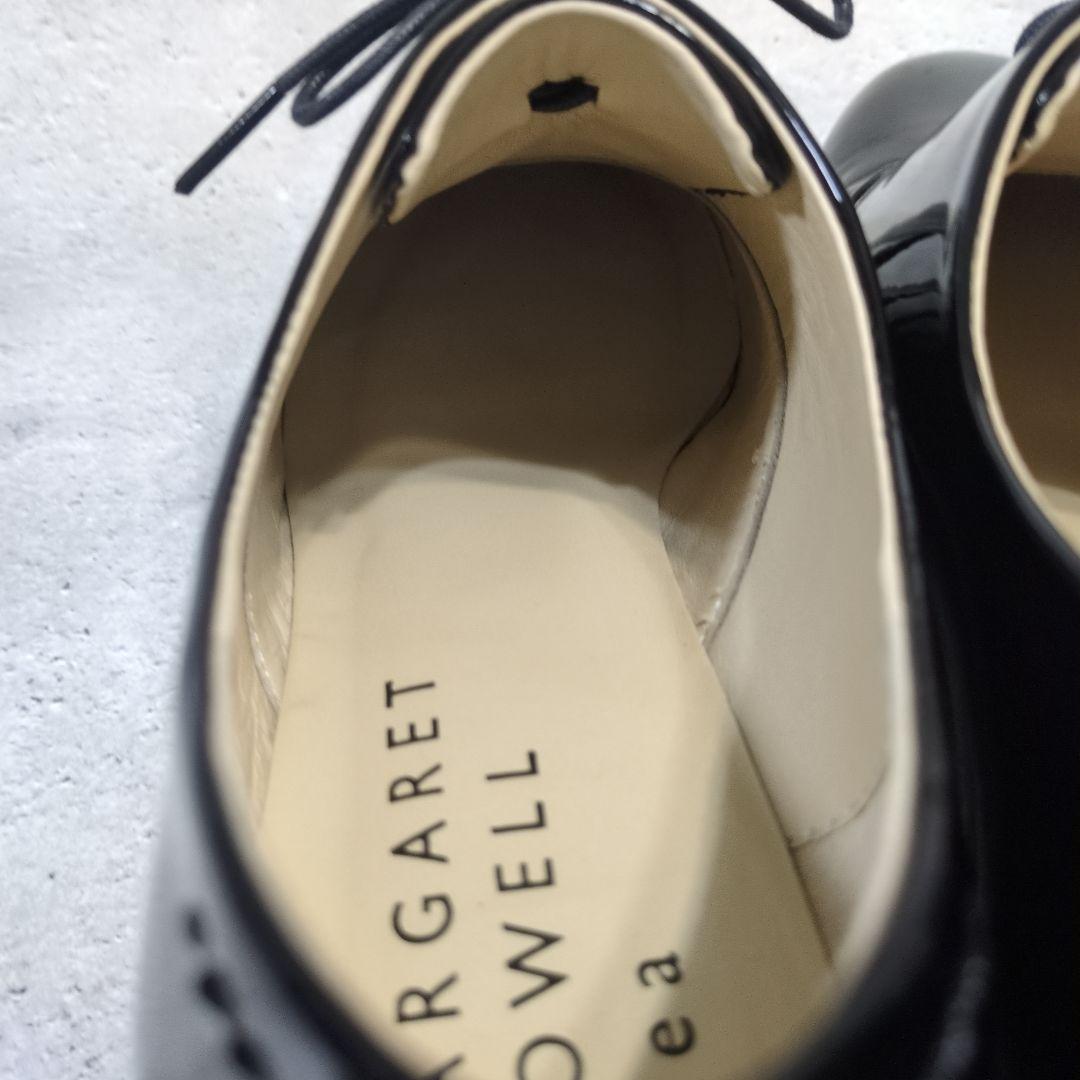 極美品 マーガレットハウエル アイデア ヒールパンプス エナメル 24.5cm