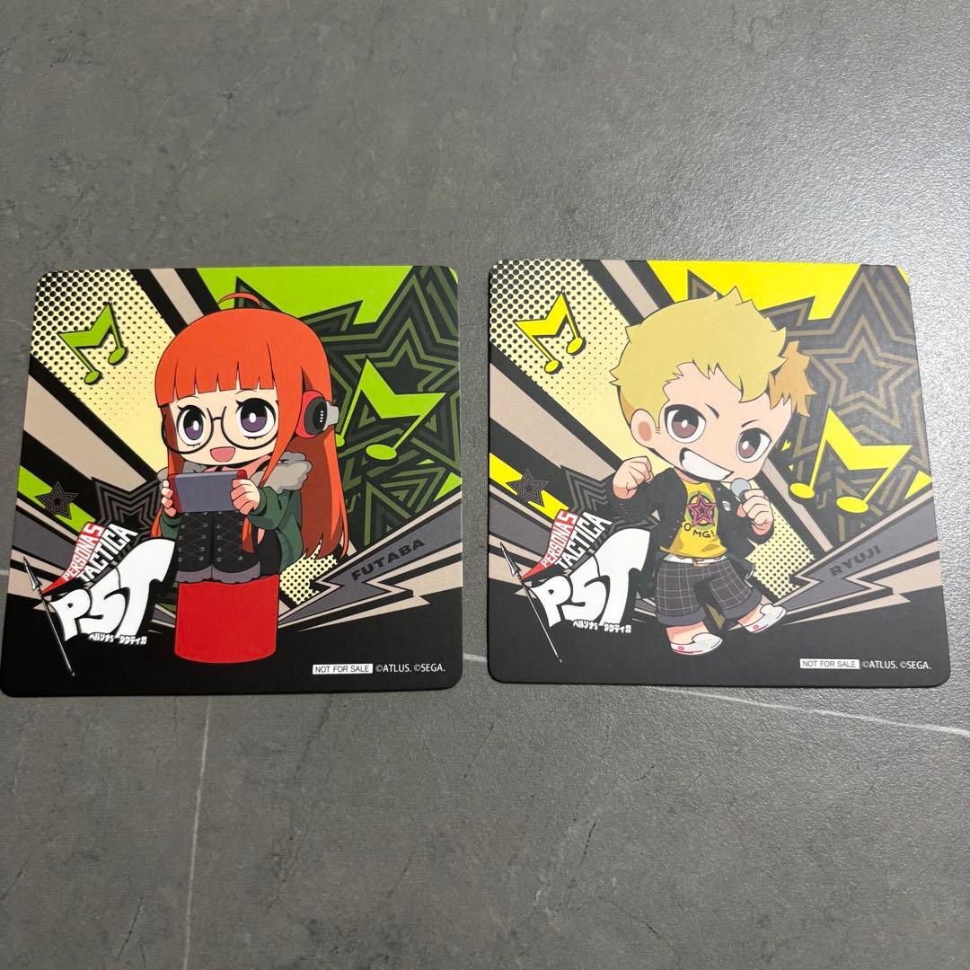 ペルソナ5 タクティカ P5T まねきねこコラボコースター 双葉・竜司