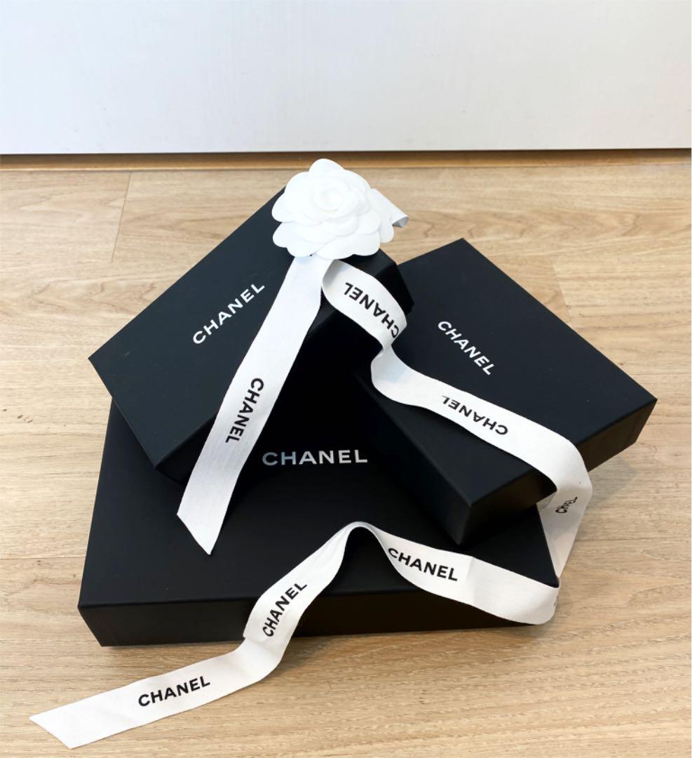 CHANEL シャネル ショップ袋 空箱 カメリア リボン付き 紙袋