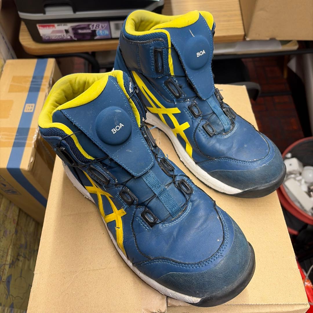 アシックス　BOAシステム　ハイカット安全靴　ワイド