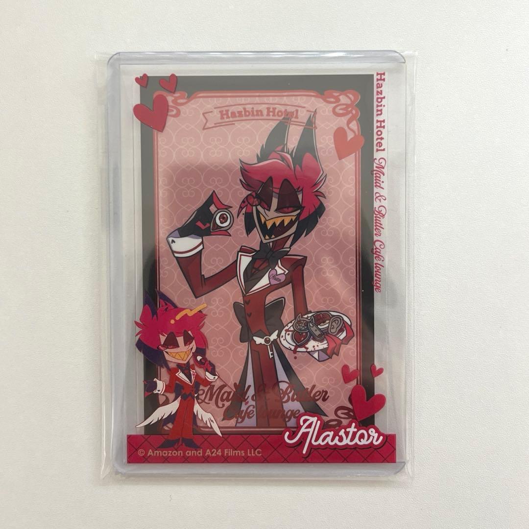 ハズビンホテル　アラスター　アニカフェ　箔押しカード　デコケース