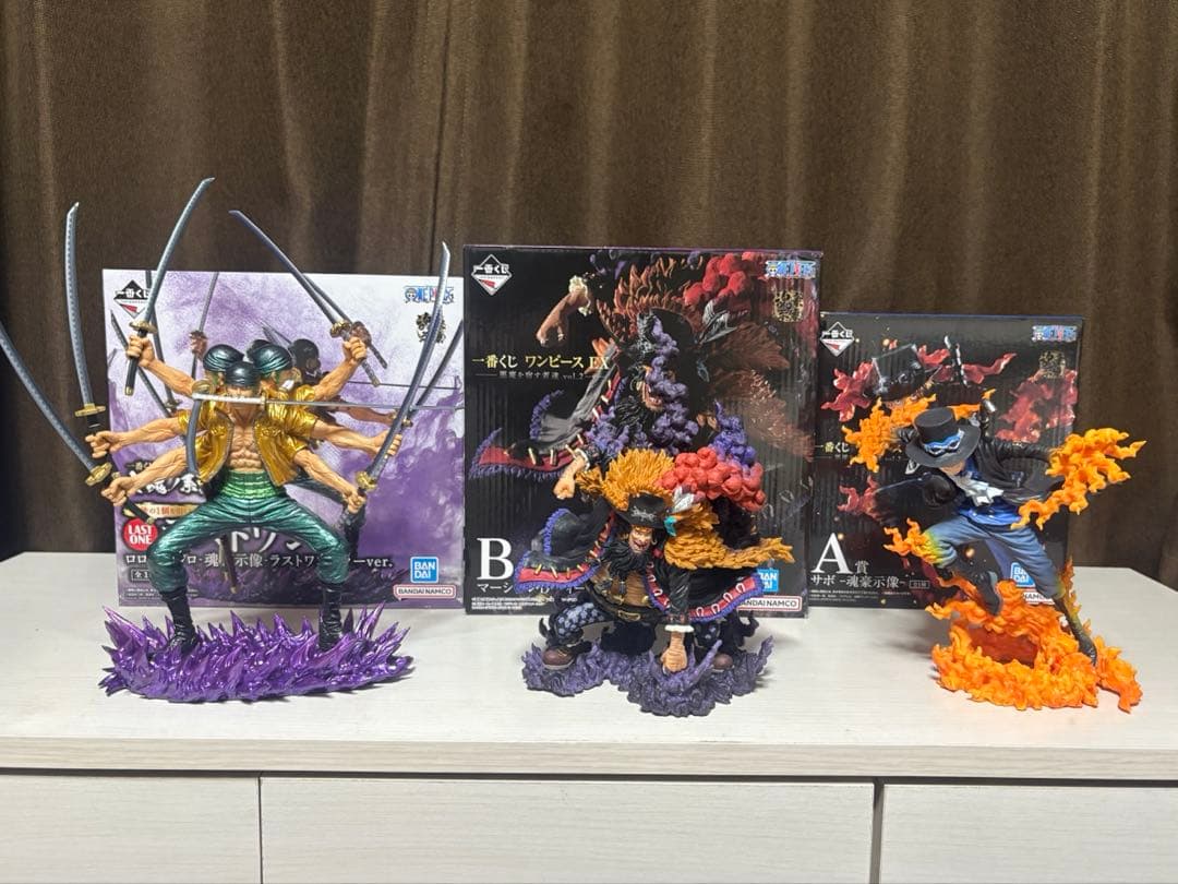 ワンピース　一番くじ　魂豪示像　ラストワン賞ゾロ　B賞ティーチ　A賞サボ　セット