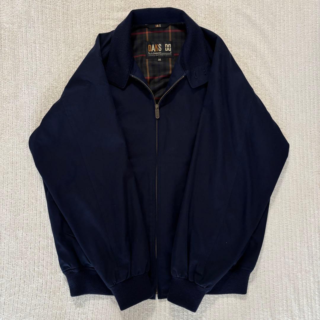 90s DAKS 短丈 ハリントンジャケット G9 スイングトップ ネイビー