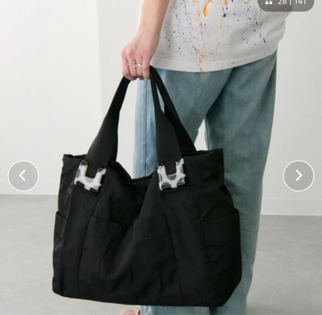 イアパピヨネ 樹脂パーツ 2way トートバッグ ダルメシアン Lサイズ