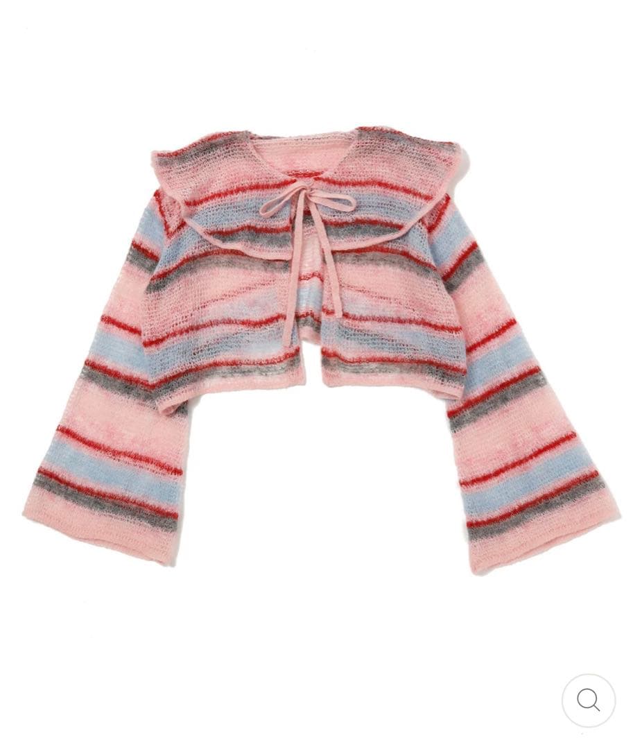 poppy あさぎーにょ ボーダーローゲージニット ピンク - メルカリ