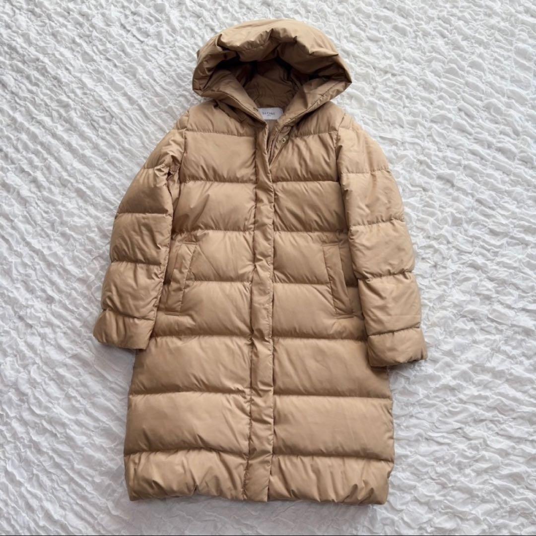 美品】 スローブイエナ ショールフード ロングダウンコート - メルカリ