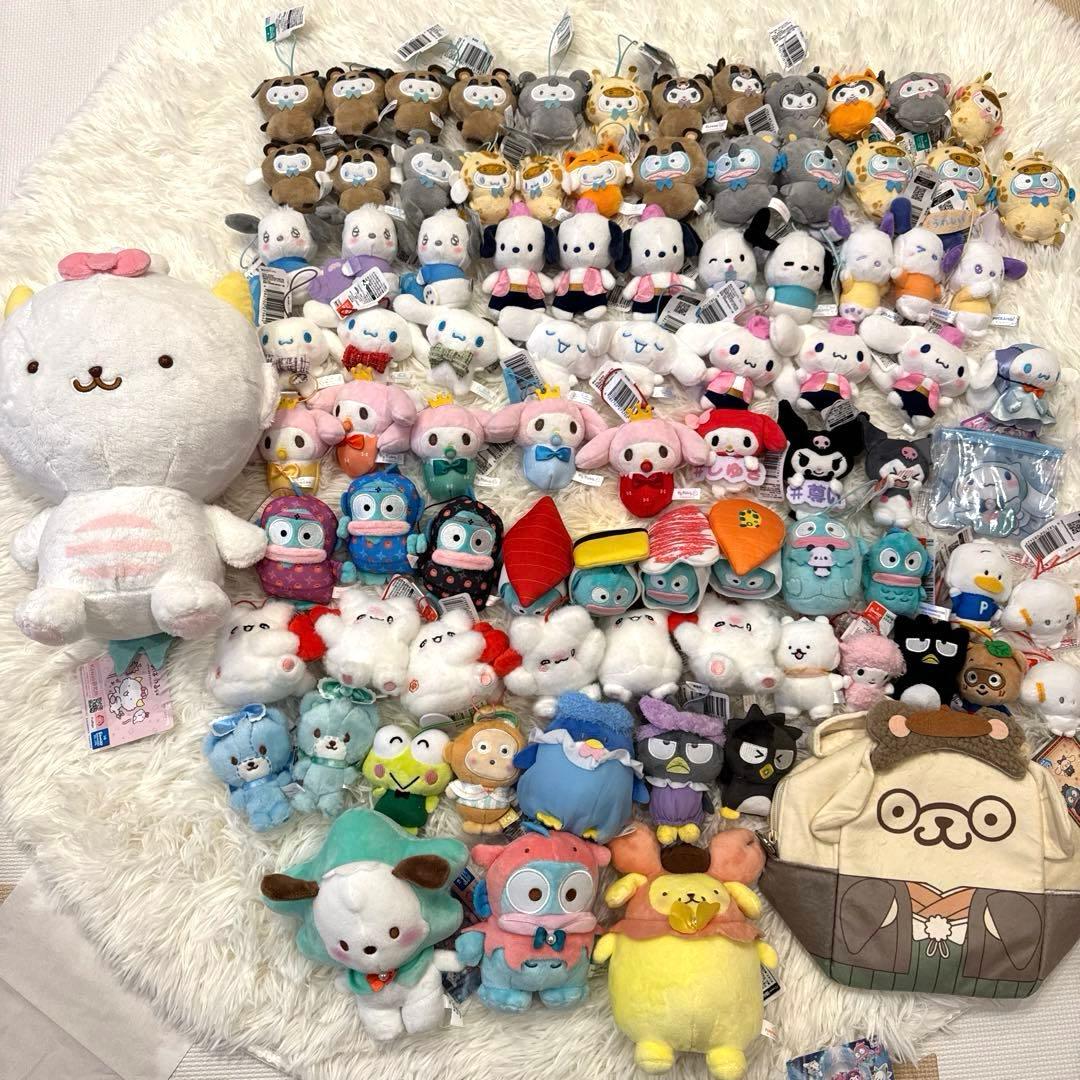 ☆全て新品タグ付き☆サンリオキャラクターズ　マスコット　大量　87点　まとめ売り