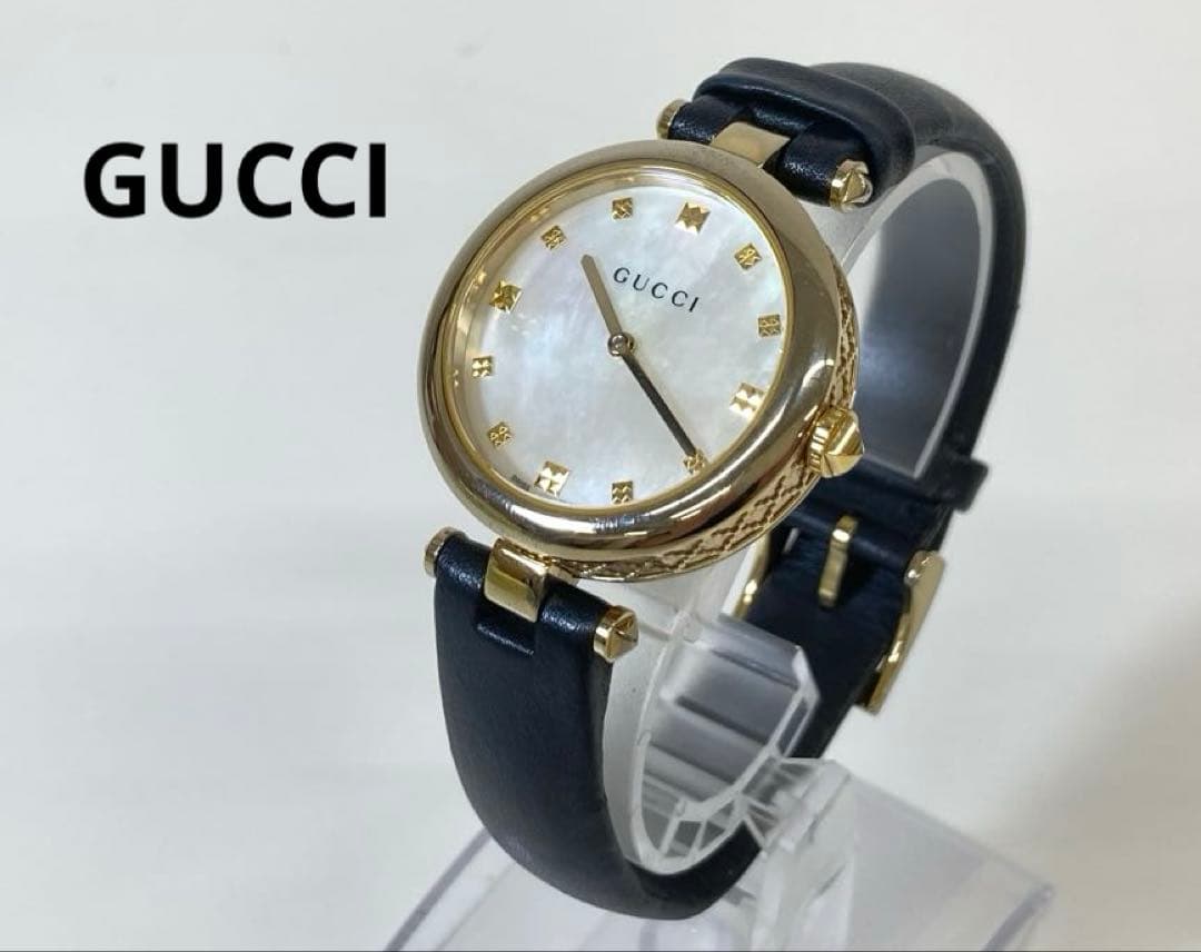 GUCCIグッチ ディアマンティッシマ 141.4 シェル文字盤 腕時計 不動 GUCCI/グッチ】 ディアマンティッシマ スモール 141.5 YA141504 腕時計