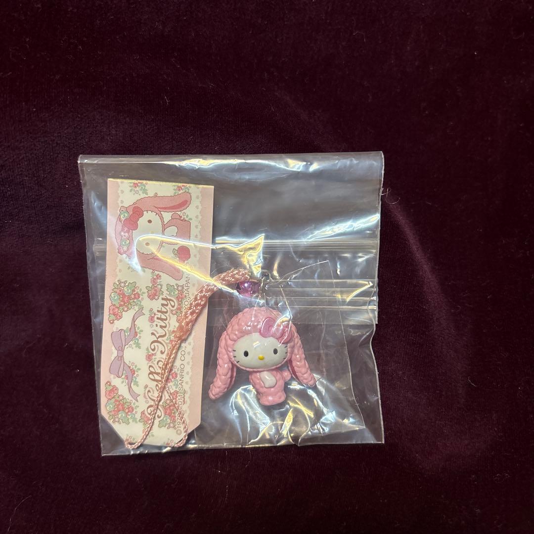 新品　未使用品　ロップイヤー　キティ　根付け