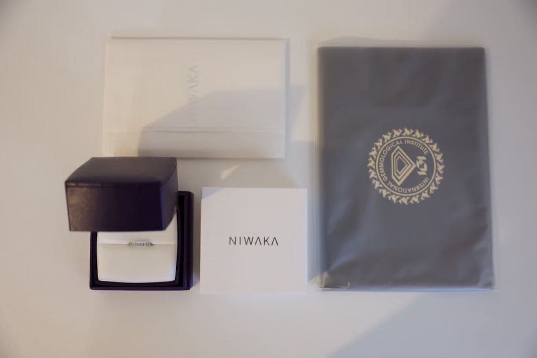 NIWAKA 俄】久遠 KUON ハーフエタニティリング Pt950 - メルカリ