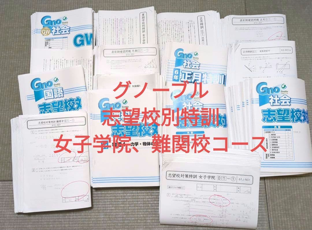 グノーブル 日曜特訓、GW、夏季、正月特訓 女子学院・難関校コース