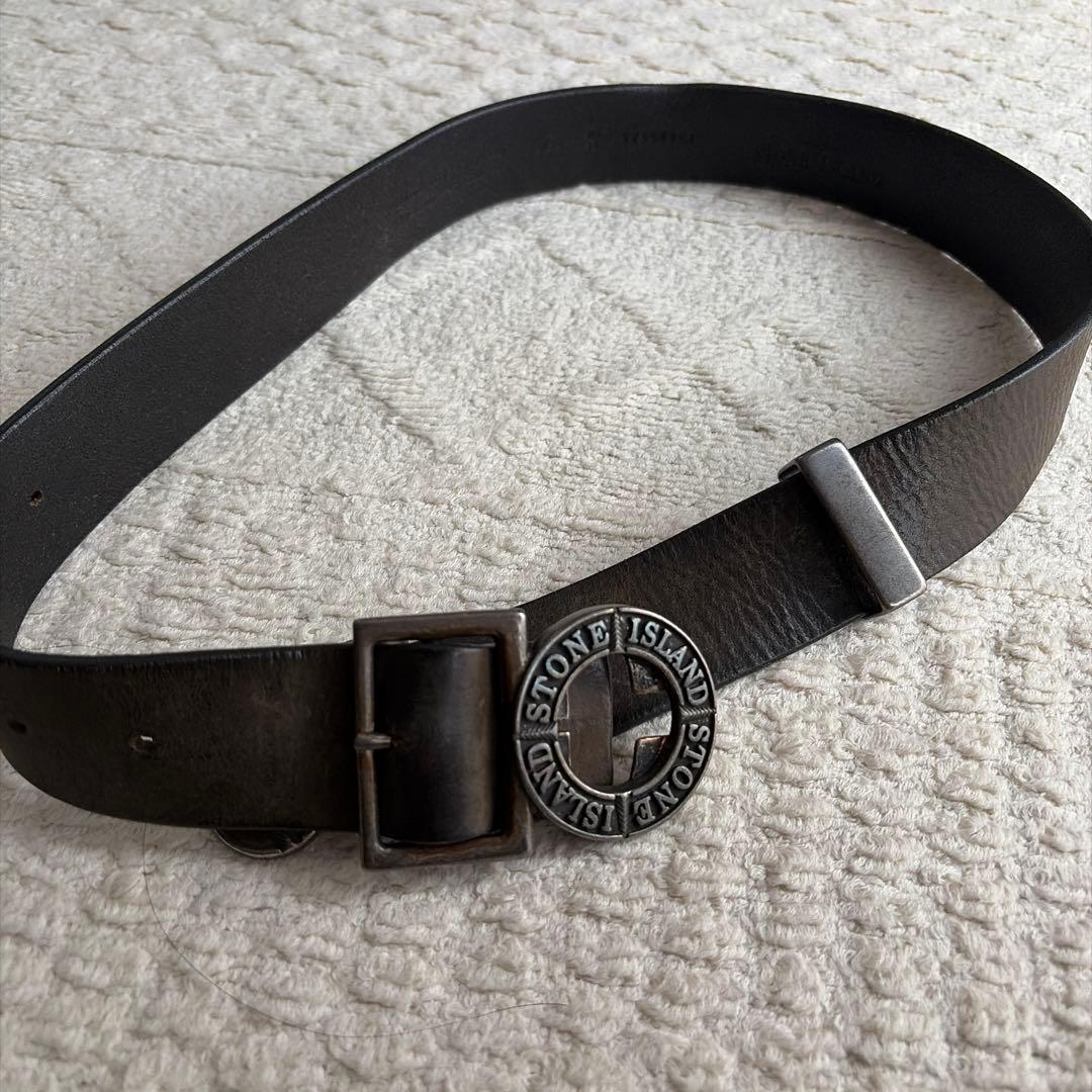STONE  レザーベルト ブラック ブラック 30mm イタリアレザーベルト ブラック/ブラウン | P.S.FA公式通販