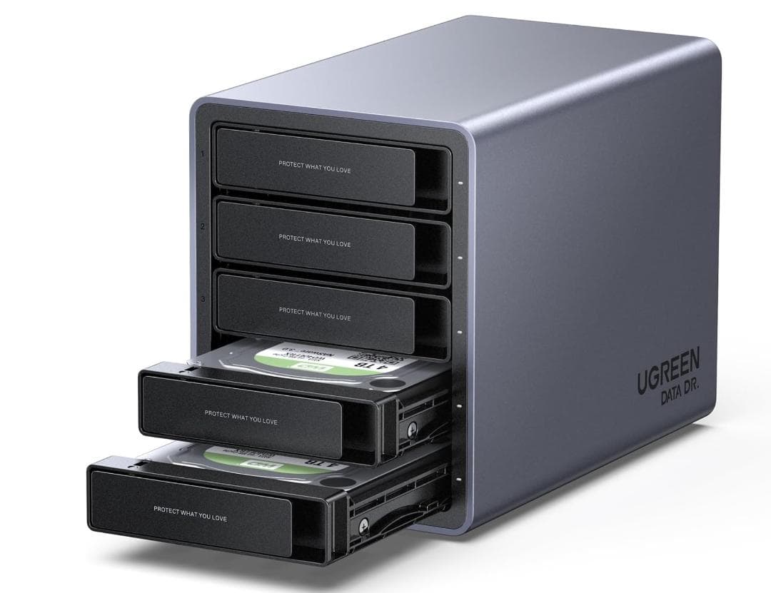 【外箱なし・未使用に近い】UGREEN ５ベイ RAID対応