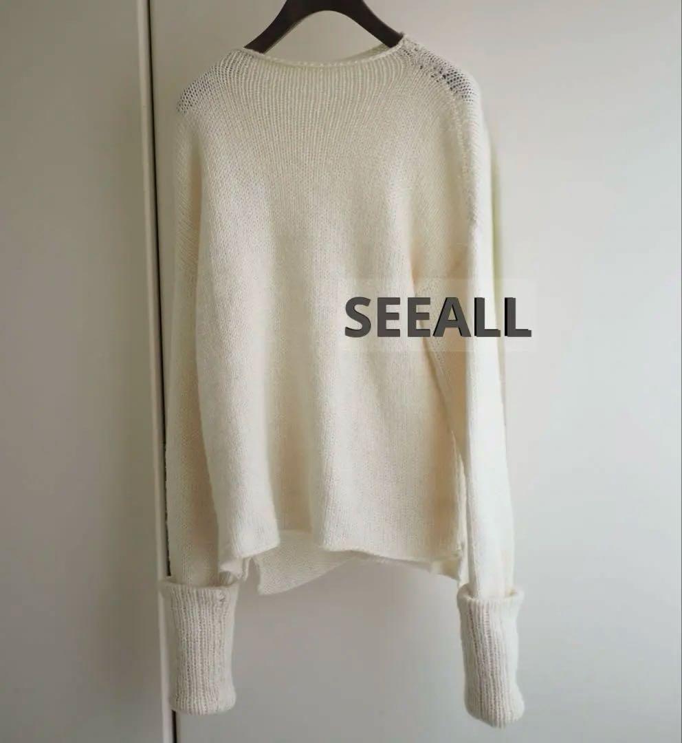 SEEALL ラマ ロールアップスリーブ ニット