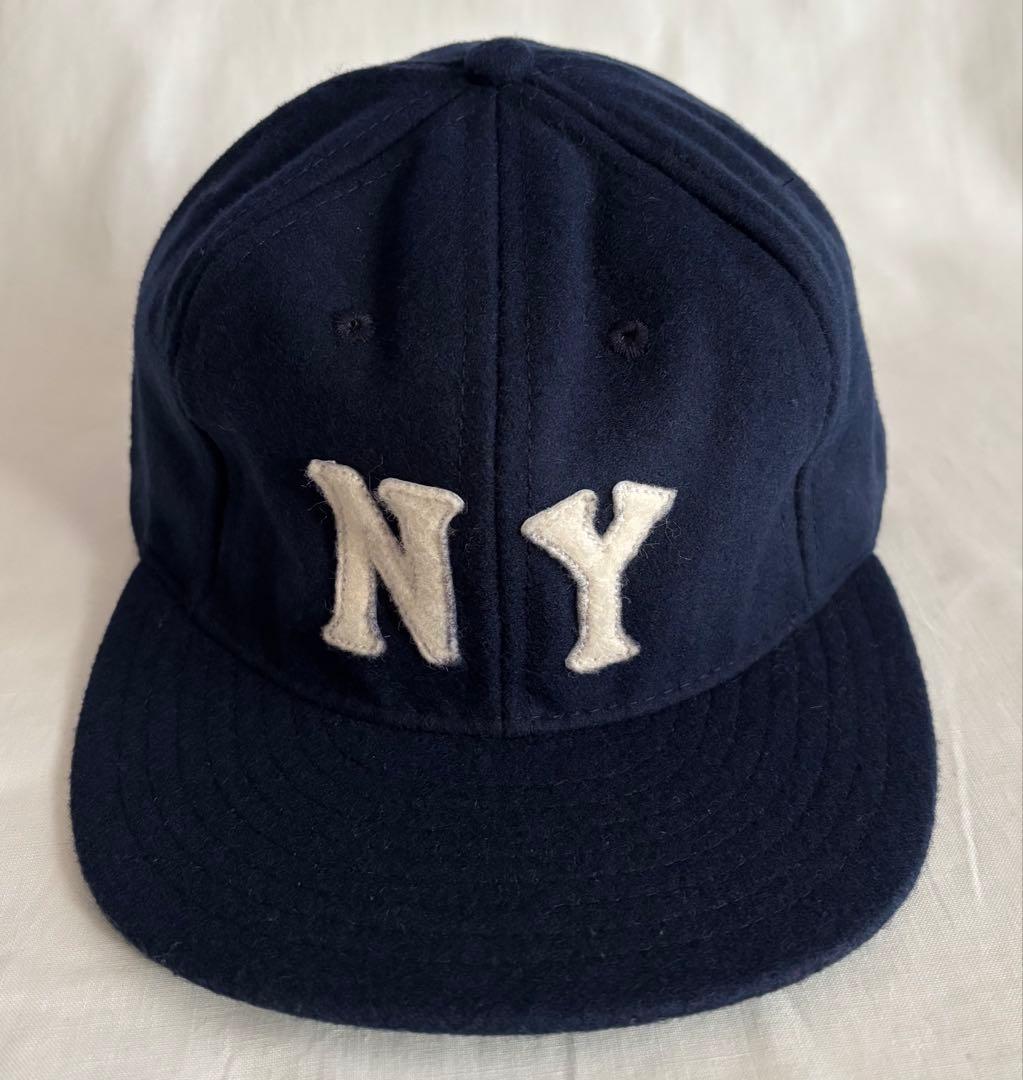 【希少】未使用USA製EBBETS FIELDキャップ ネイビー ウール NY
