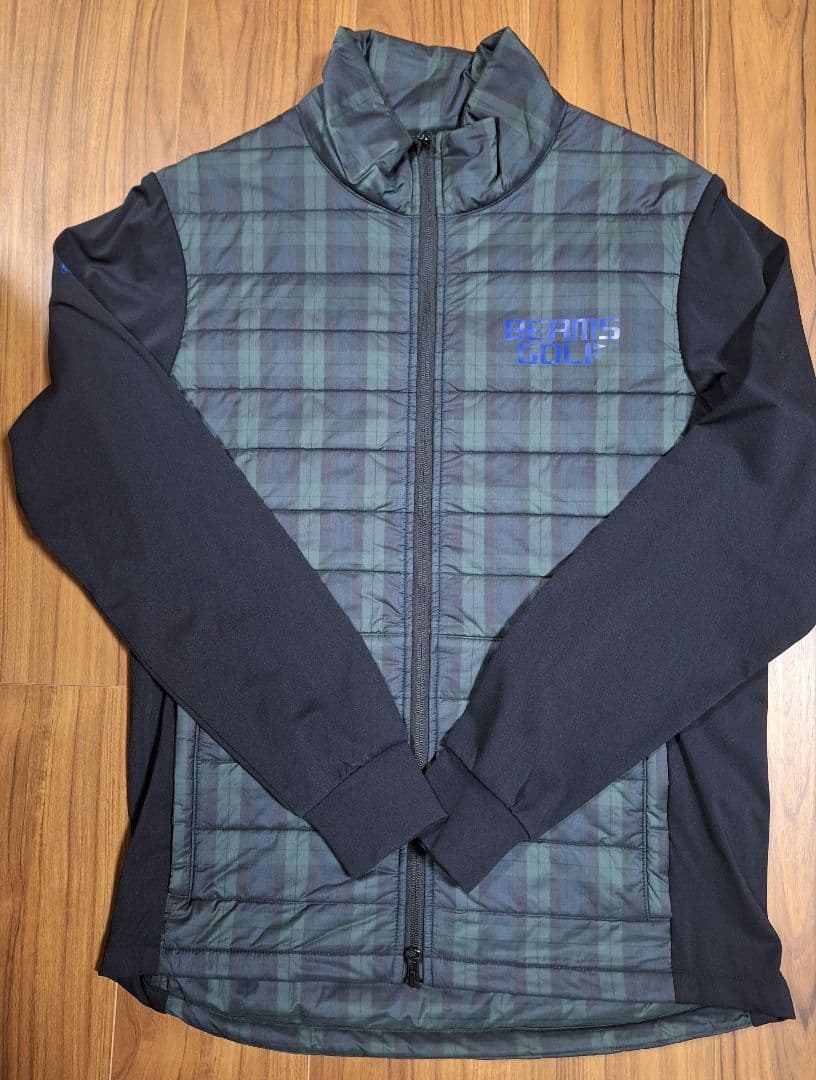 BEAMS GOLF チェック柄 中綿フルジップジャケット