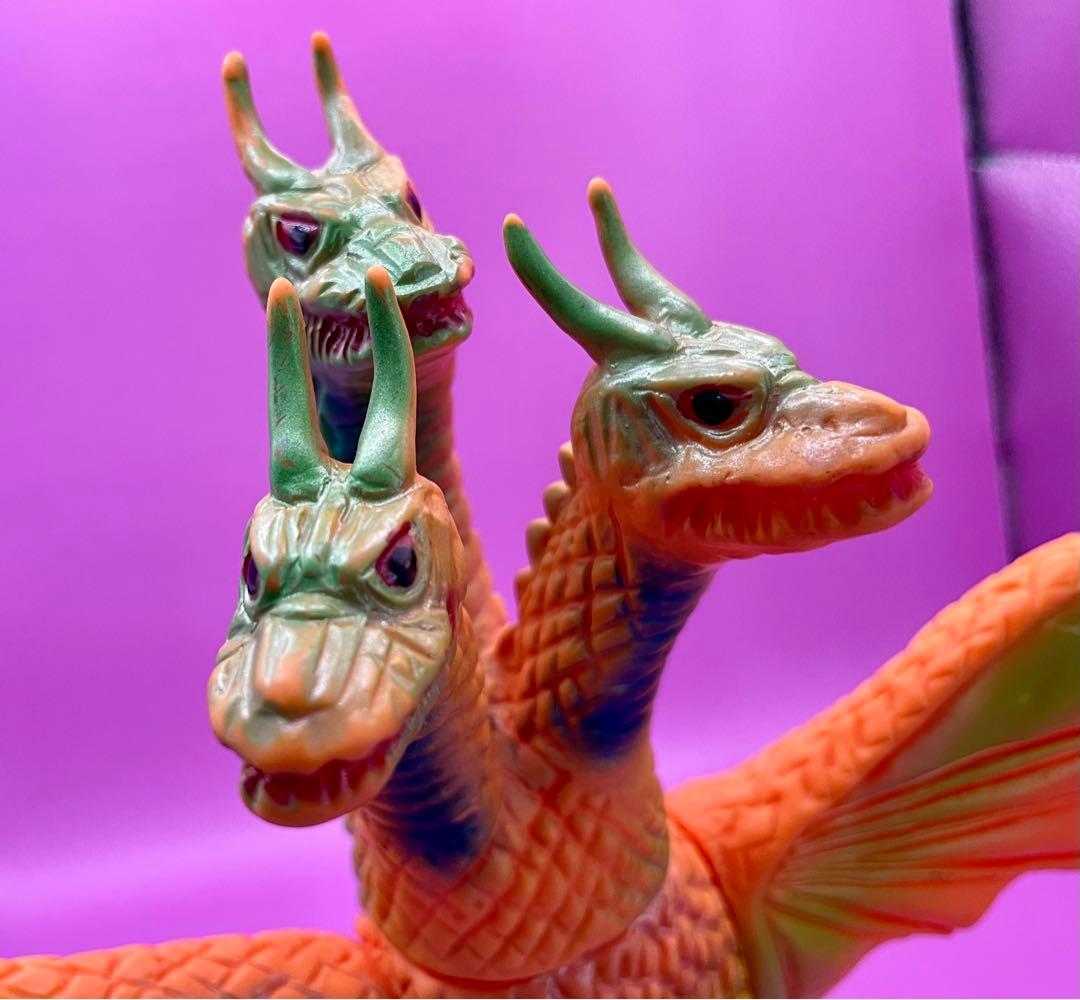 キングギドラ ブルマァク ソフビ人形当時物オリジナル昭和レトロスタンダードサイズ