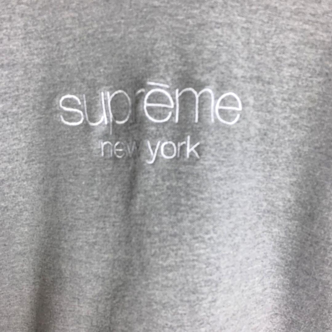 872【めっちゃレア】シュプリーム☆刺繍ロゴ入りパーカー フードバイ