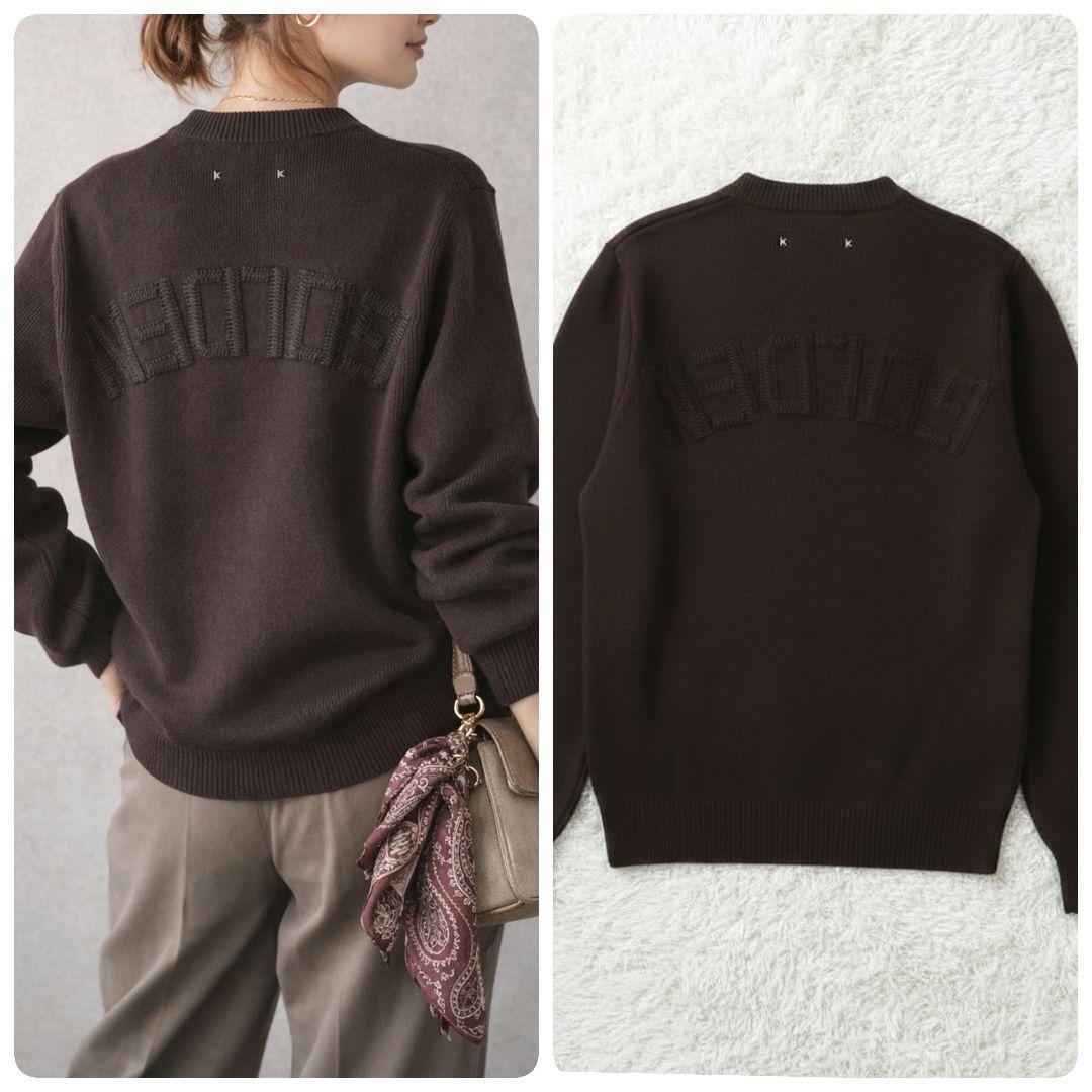 ゴールデングース【未使用級】バックロゴ クルーネック ニット　定価8.9万
