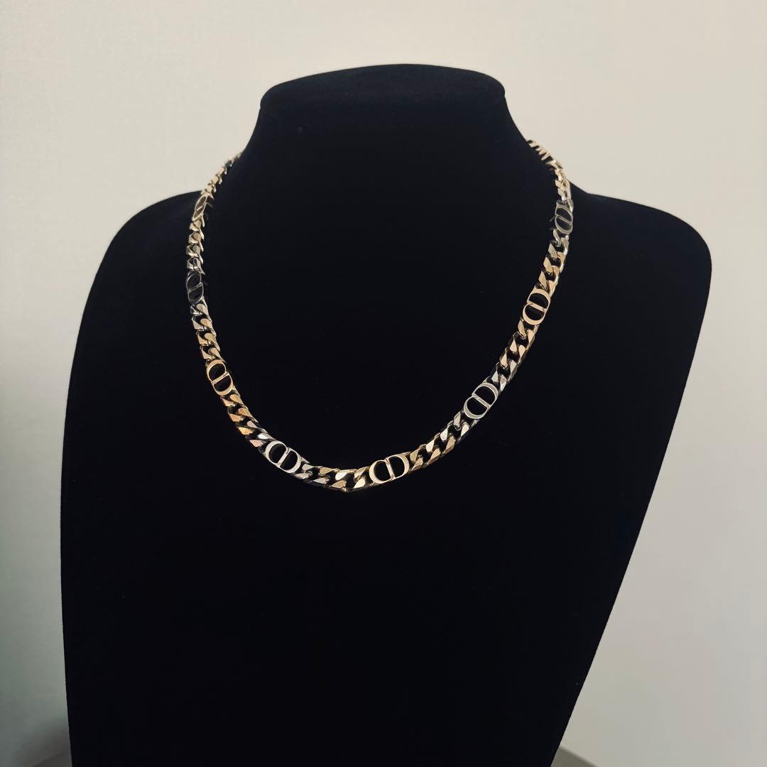 ryu 【ほぼ新品】 Dior メンズ CDネックレス ゴールド×シルバー