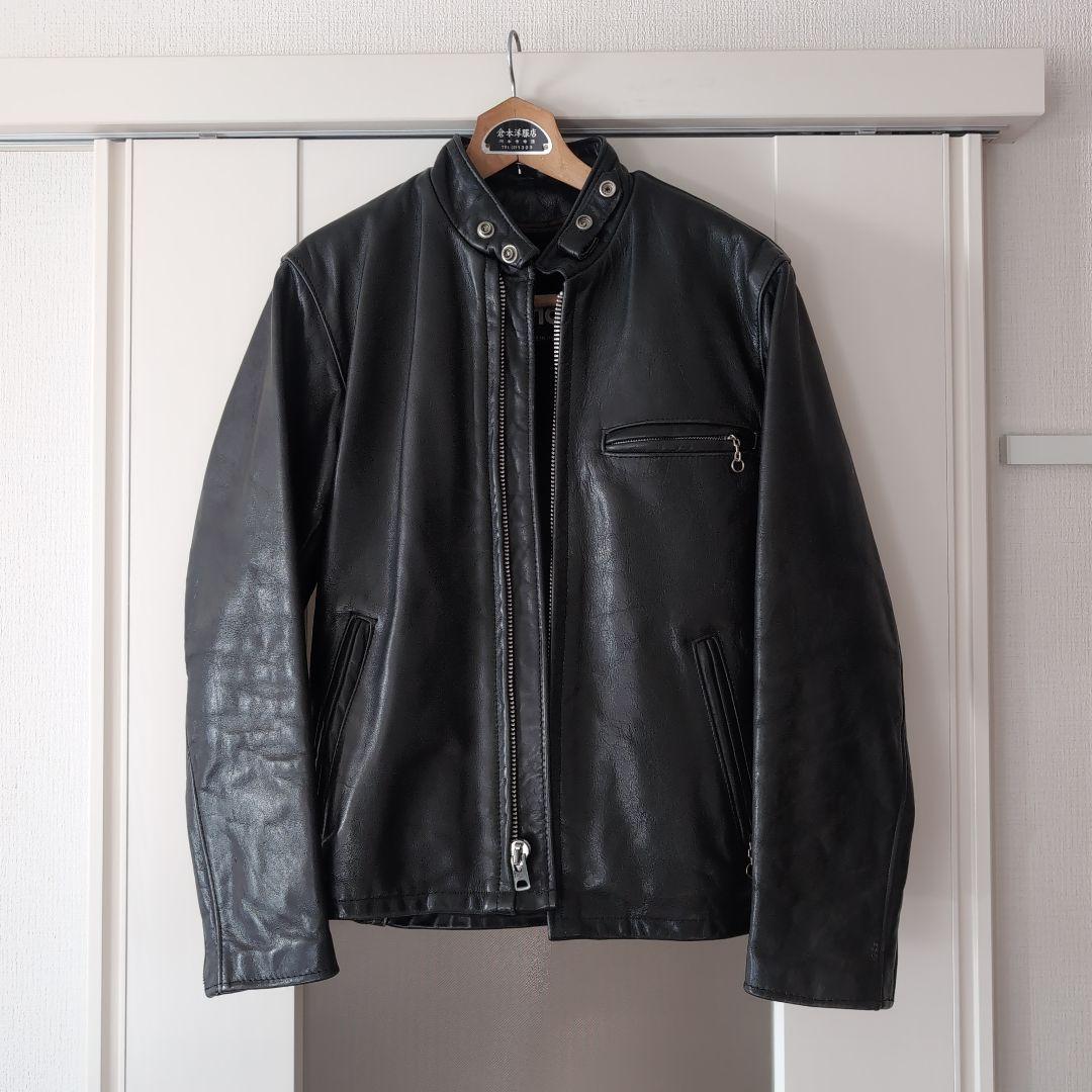 【値下げ】Schott レザーシングルライダースジャケット141型 size36