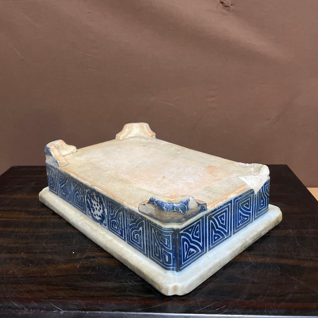 盆栽鉢 水盤 支那鉢 唐物 中国 古渡 古伊万里 染付け 時代鉢 - メルカリ