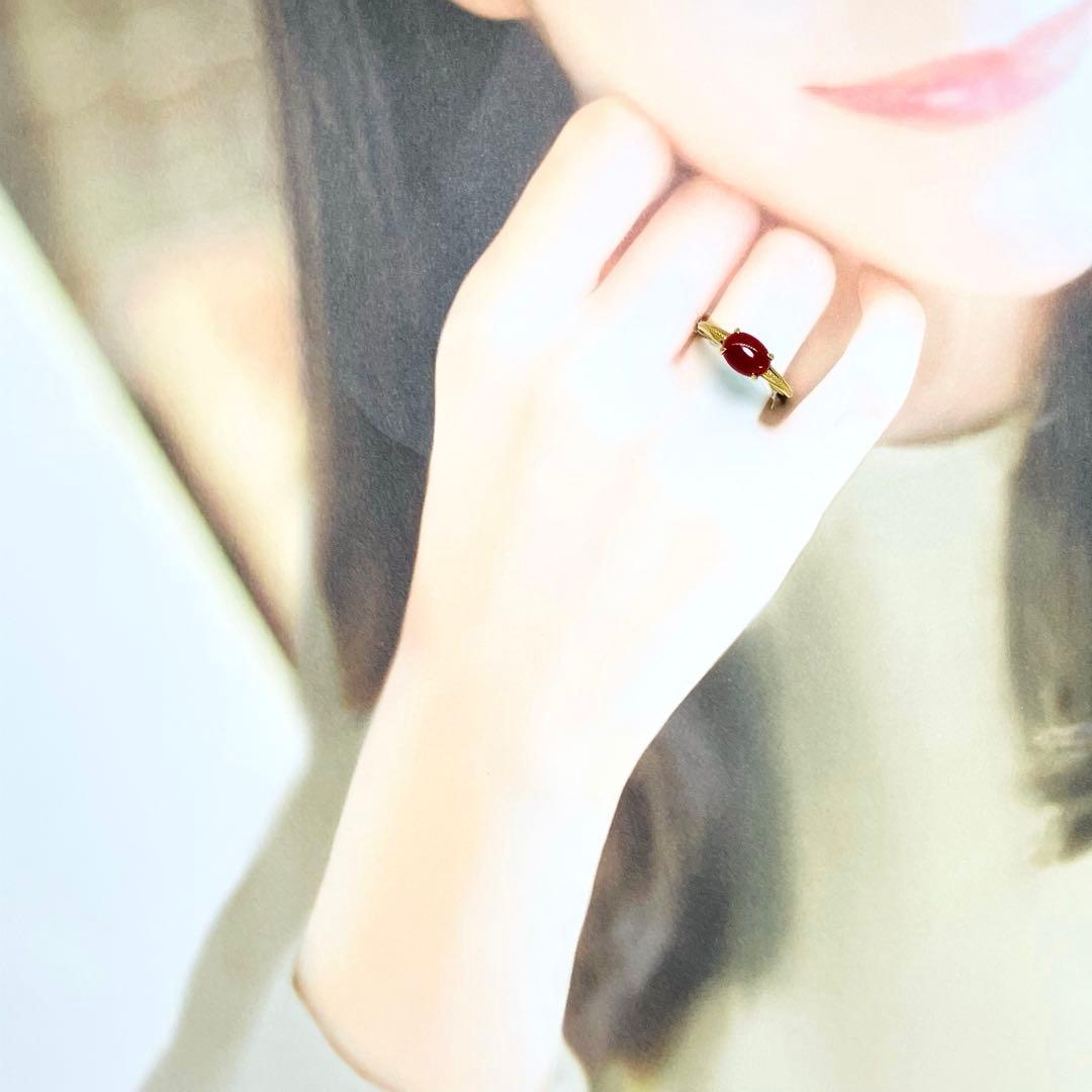 GSTV K18 天然 さんご サンゴ 珊瑚 リング さんご: 1.50ct