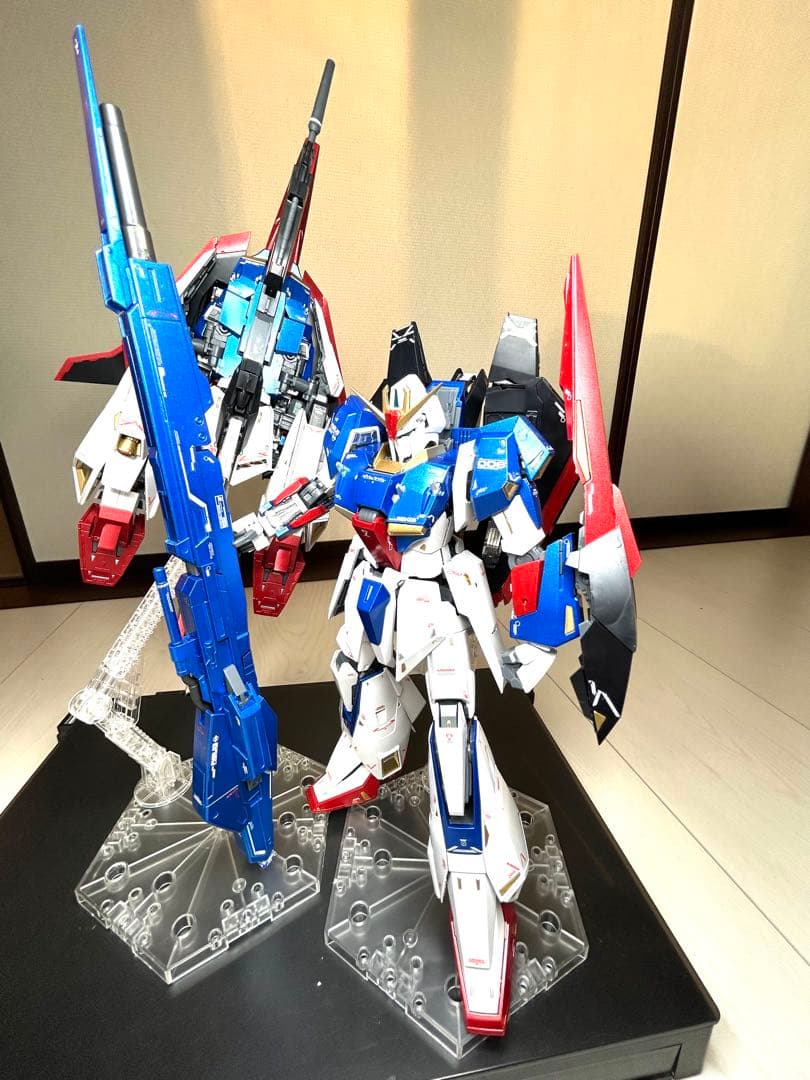 MG ゼータガンダムVer. ka 完成品　無塗装 MG ゼータガンダムVer.Kaをスケールモデルの汚しテクニックで立体感