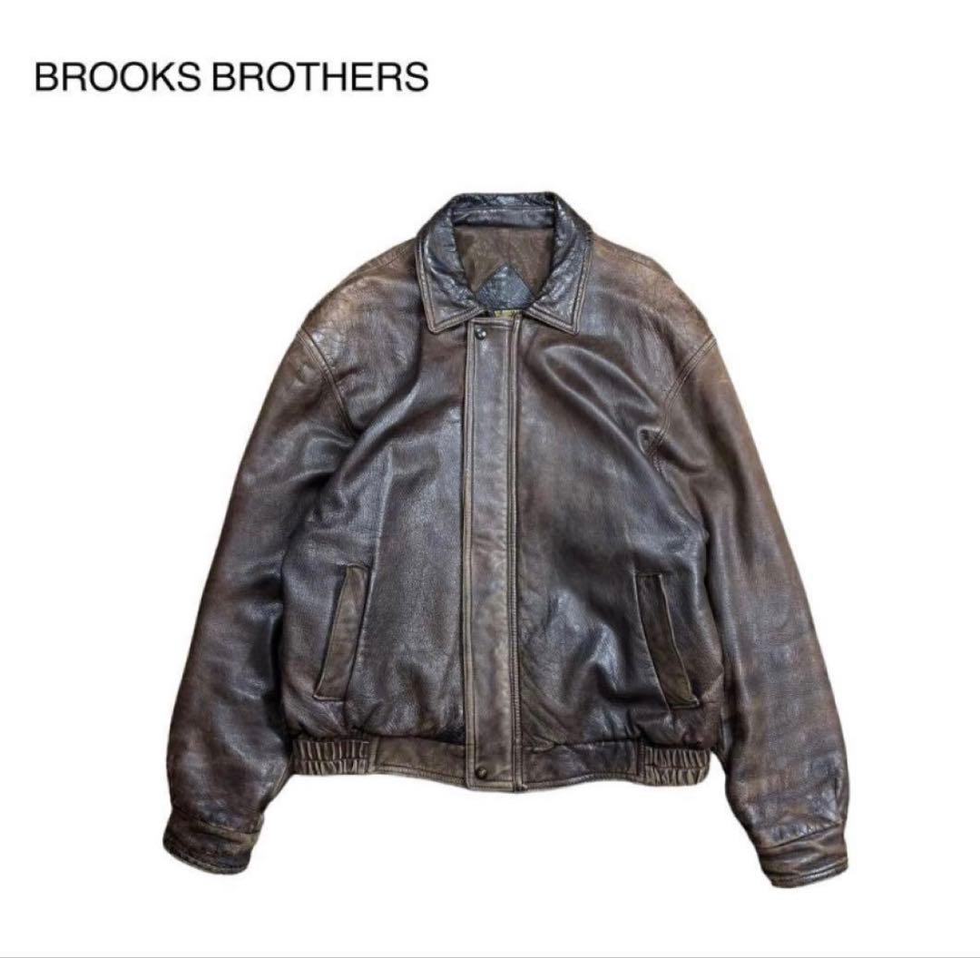 80s BROOKS BROTHERS レザー ブルゾン ジャケット A-2