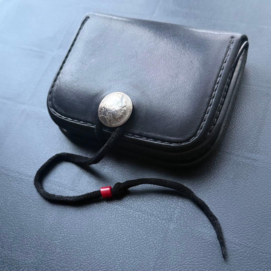 goro's ゴローズ 財布 角型小銭入れ 黒 ギャランティーカード付