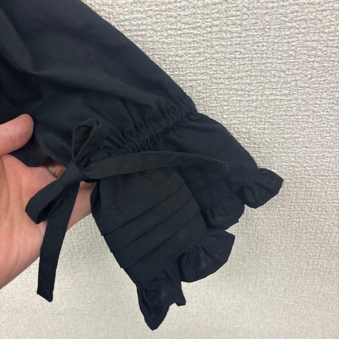 使用一回 ヴィクトリアンメイデン ブラウス フリル ブラック 黒