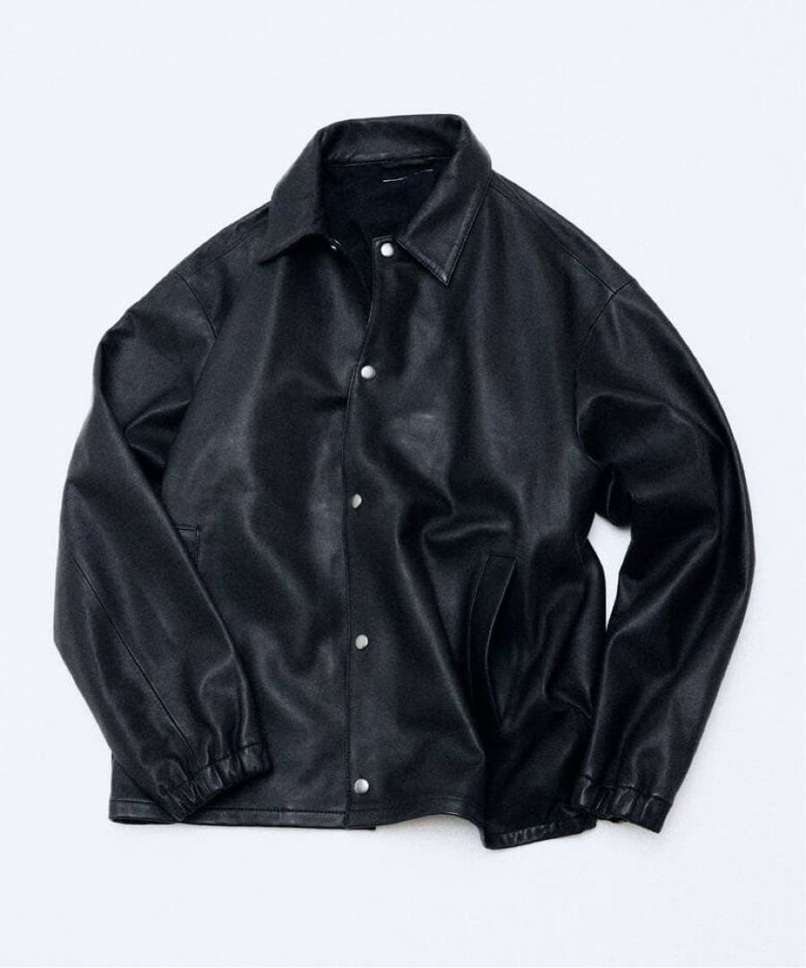 ジャーナルスタンダード／ラムレザーコーチジャケット／ブラック／L