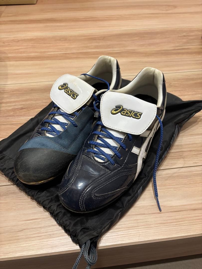 ASICS オーダースパイク投手用 ネイビー/ブラック