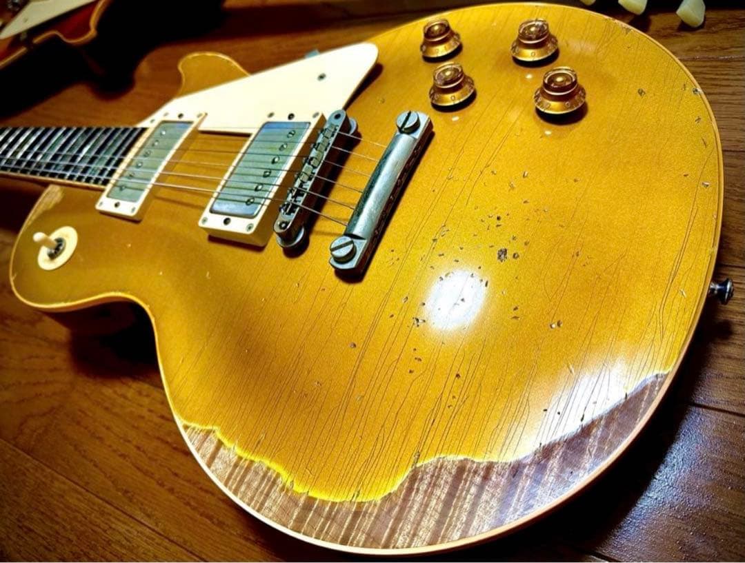 ギター Gibson Les Paul Reissue 1992 / Gold Top Gibson 1957 Les Paul Goldtop Reissue VOS (Double Gold) #7 3104